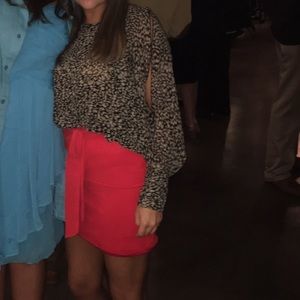 Red and Leopard dress